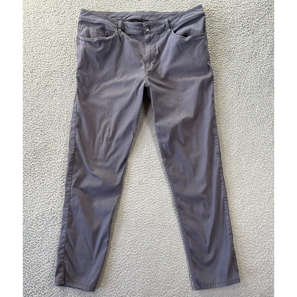 Lululemon ABC Pant‎ Mens 34 (Fits 36x29.5) Gray Slim Warpstreme Stretch Chino